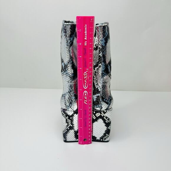 Christian Louboutin 39.5 US 9.5 Alleo 90 Red Sole Snake Embossed Booties NWOB - Picture 10 of 14